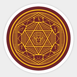 Solar Lion Talisman Sticker